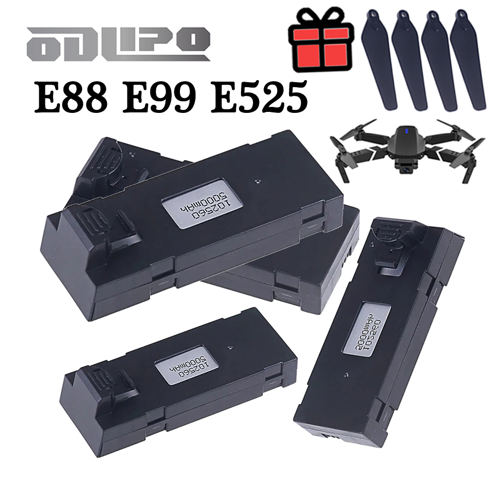 E88 3,7 V 5000mAh LiPo batería - Eachine Drone E58 reseña y precio